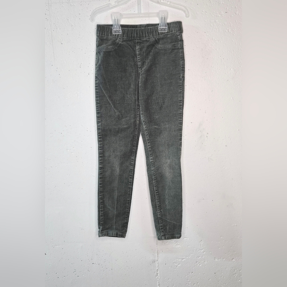 Green Microcord Pullon Treggings